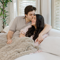 Load image into Gallery viewer, DOUBLE RUCHED FAUX FUR THROW BLANKETS