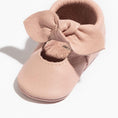 Load image into Gallery viewer, Blush Knotted Bow Baby Shoe