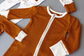 Load image into Gallery viewer, Rust Ribbed Romper