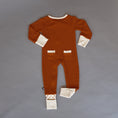 Load image into Gallery viewer, Rust Ribbed Romper