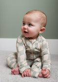 Load image into Gallery viewer, Ivy Wavy Checkers Romper – Soft Bamboo Baby Outfit with Wavy Checker Pattern