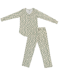 Load image into Gallery viewer, Ivy Wavy Checkers Women’s Pajama Set – Soft & Breathable Bamboo Loungewear