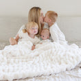Load image into Gallery viewer, DOUBLE RUCHED FAUX FUR THROW BLANKETS
