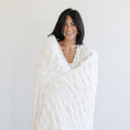 Load image into Gallery viewer, DOUBLE RUCHED FAUX FUR THROW BLANKETS