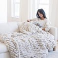 Load image into Gallery viewer, DOUBLE RUCHED FAUX FUR THROW BLANKETS