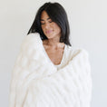 Load image into Gallery viewer, DOUBLE RUCHED FAUX FUR THROW BLANKETS