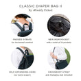 Load image into Gallery viewer, Ebony Classic Diaper Bag II
