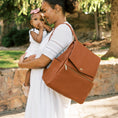 Load image into Gallery viewer, Cognac Classic Diaper Bag II
