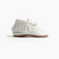 Load image into Gallery viewer, Toasted Bright White Moccasin Baby Shoe
