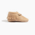 Load image into Gallery viewer, Weathered Brown Moccasin Baby Shoe
